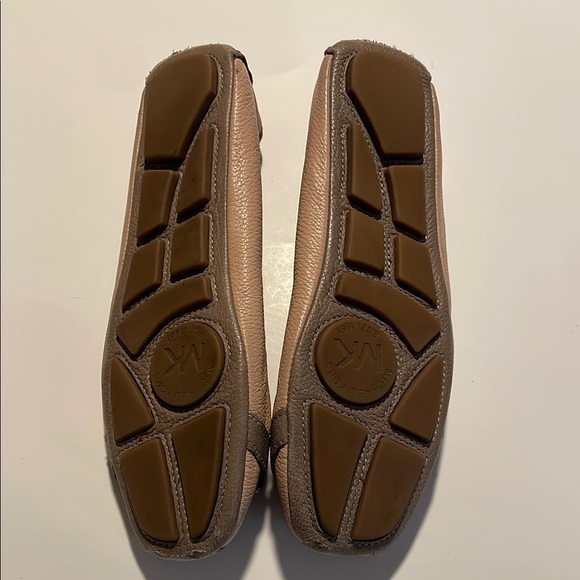 Michael Kors Tan Leather Loafers with Silver Accents - Picture 2 of 13